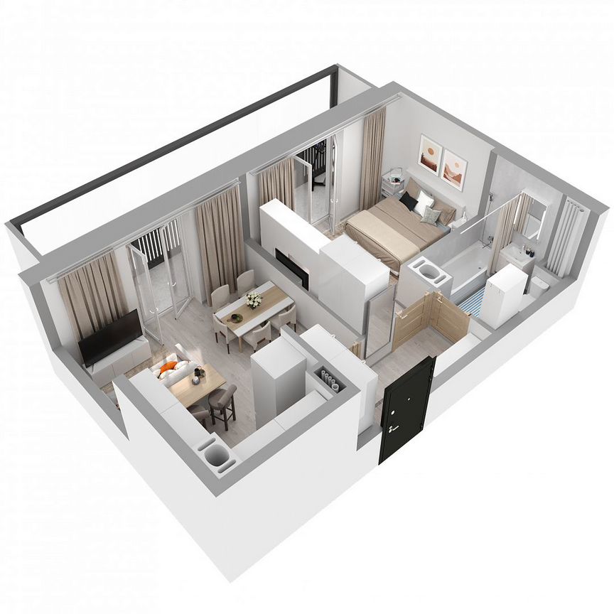 1-к. квартира, 41,7 м², 13/27 эт.