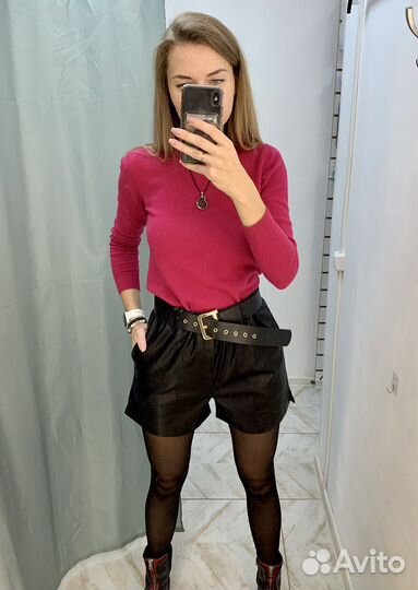 Шорты из эко кожи