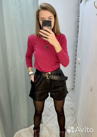 Шорты из эко кожи