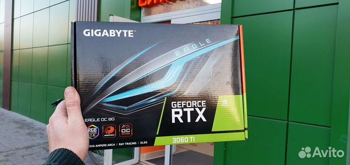 Видеокарта rtx 3060ti gigabyte eagle lhr OC
