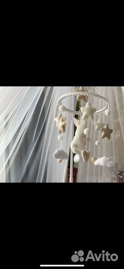 Мобиль из фетра музыкальный с подсветкой