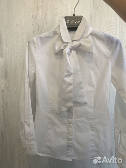 Блузка белая для девочки 122-128