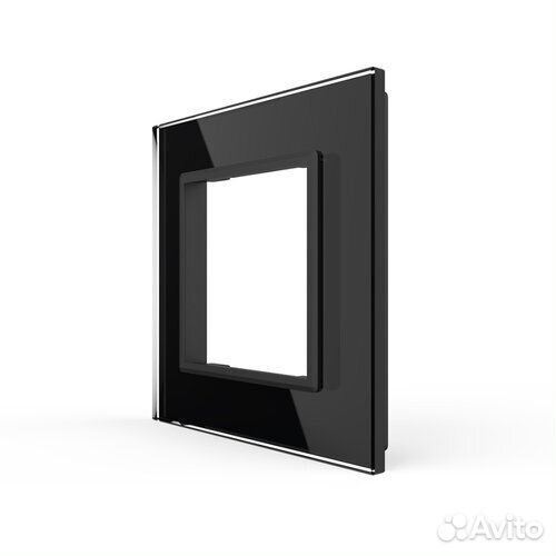 Livolo рамка 1 пост стекло, черная