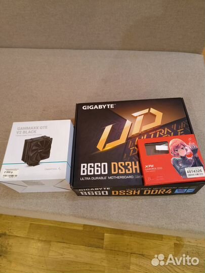 Комплект I5 12400/b660 DS3H DDR 4/32GB озу/Кулер