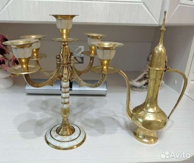 Подсвечник латунь индия