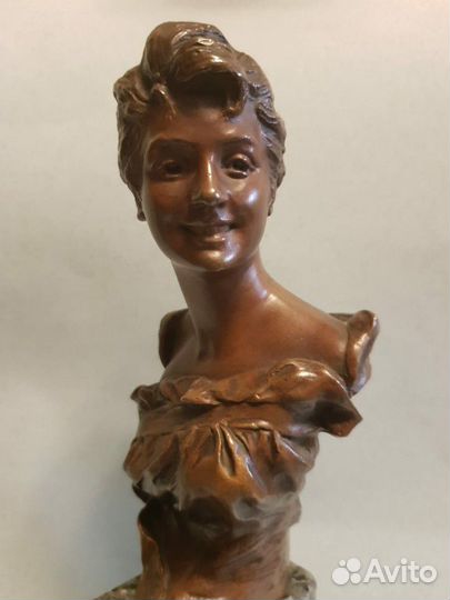 Бюст бронза Франция нач. хх века