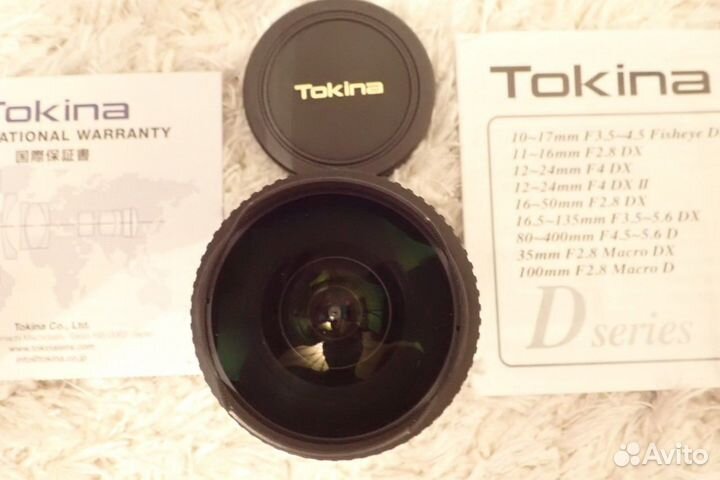Объектив Tokina Fisheye 10-17 F 3.5 - 4.5 DX