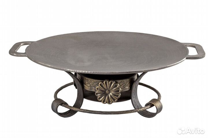 Садж чугунный в комплекте с кованной подставкой 40