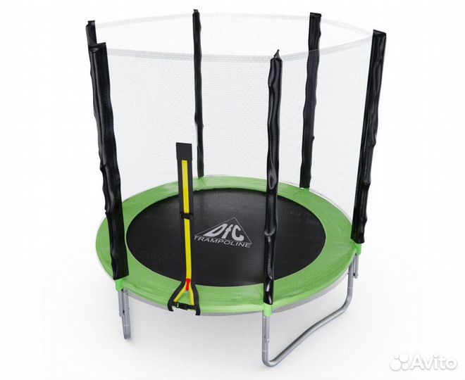 Батут DFC trampoline trio 6 FT зелёный