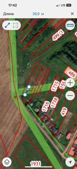 Участок 10,69 га (ИЖС)