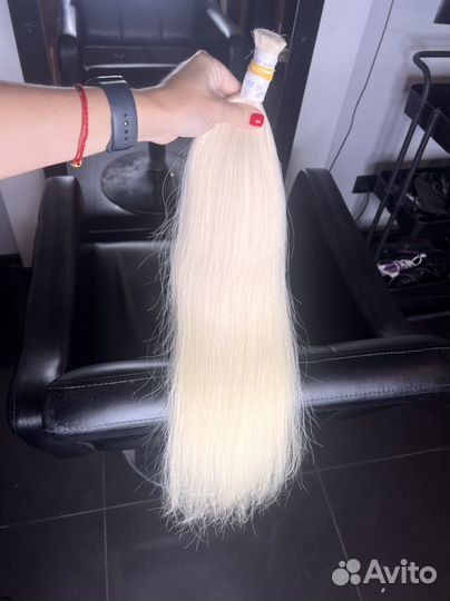 Волосы для наращивания 55 см блонд