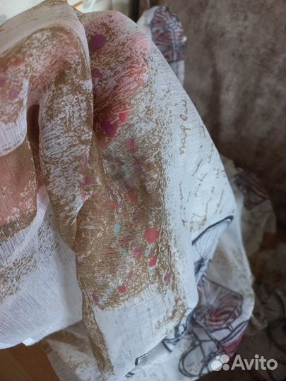 Тюль(органза)готовый новый