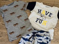 Футболки, шорты hm, zara, mothercare 116