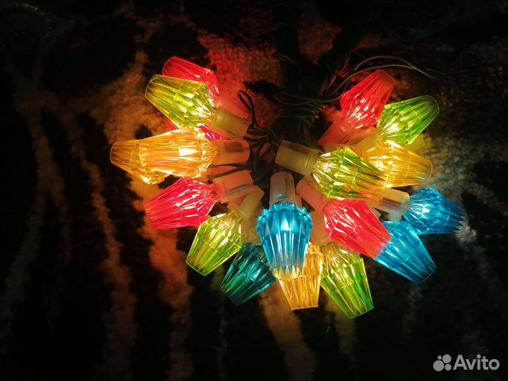 Елочная гирлянда (электрогирлянда) Огонёк, СССР