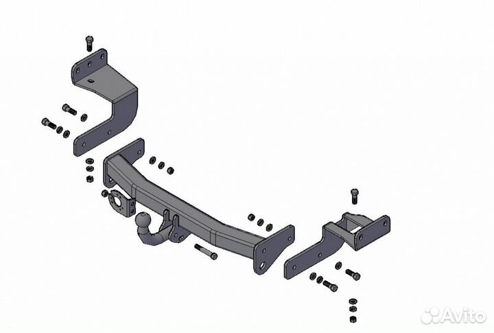 Фаркоп Mitsubishi Pajero Sport (4WD) 2008 по 2016