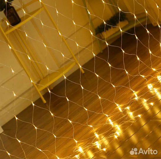 Гирлянда штора, занавес, сетка гирлянда