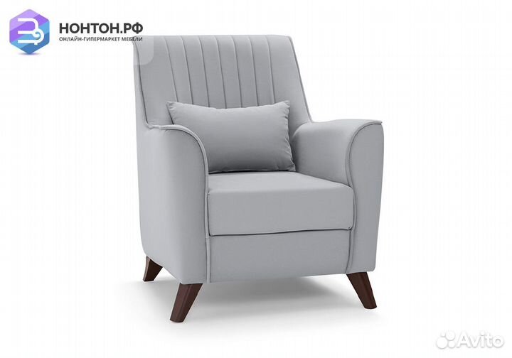 Кресло Оксфорд серо-бежевый