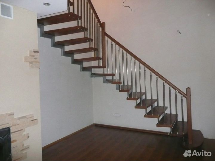 Лестница в частный дом. Металлокаркас