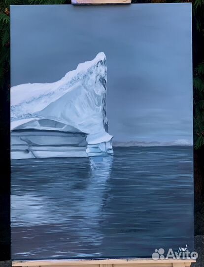Картина маслом айсберг