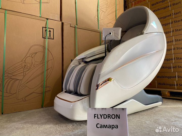 Массажное кресло премиальное Kezga Chair белое v7