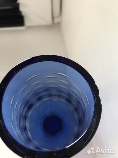 Ваза синее стекло СССР