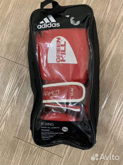 Боксерские перчатки green hill 12 oz красные
