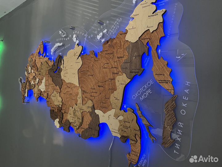 Деревянная карта России