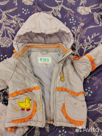 Демисезонный костюм для девочки 74см