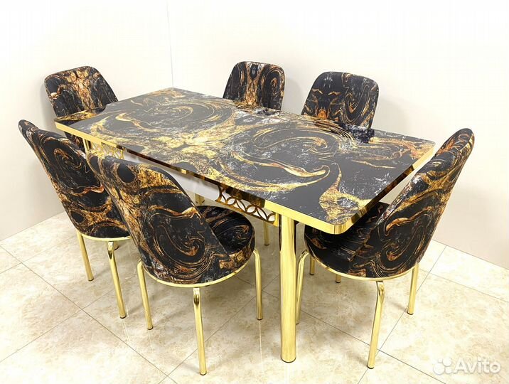 Стол обеденный раздвижной и стулья