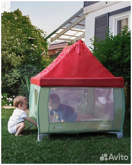 Манеж детский carrello Treviso со съемной крышей