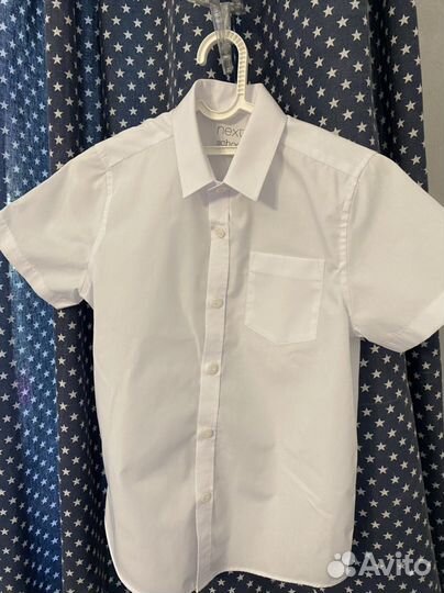 Рубашка школьная с коротким рукавом 128