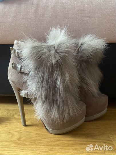 Ботильоны зимние натуральный мех
