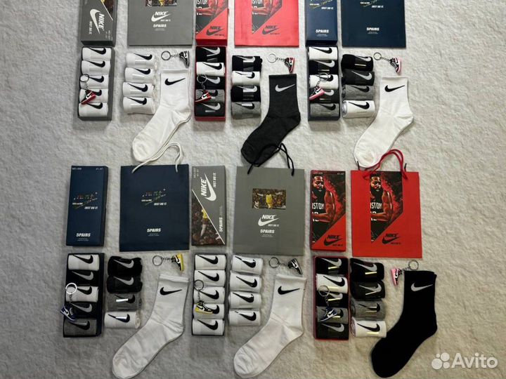 Носки Nike женские/мужские в коробке 5 пар