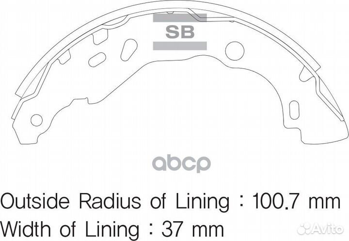 Колодки тормозные барабанные SA177 Sangsin brake