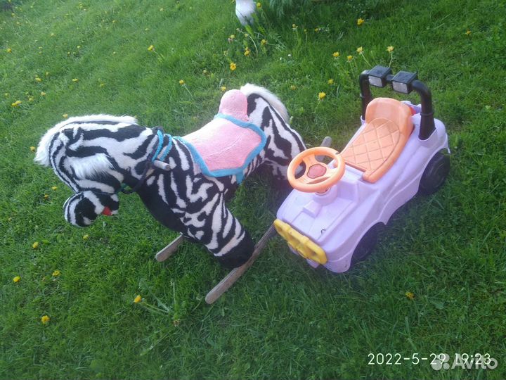 Развивающий коврик+качалка+ машинка+ходунки+игруш