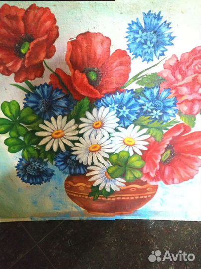 Старинная картина маслом