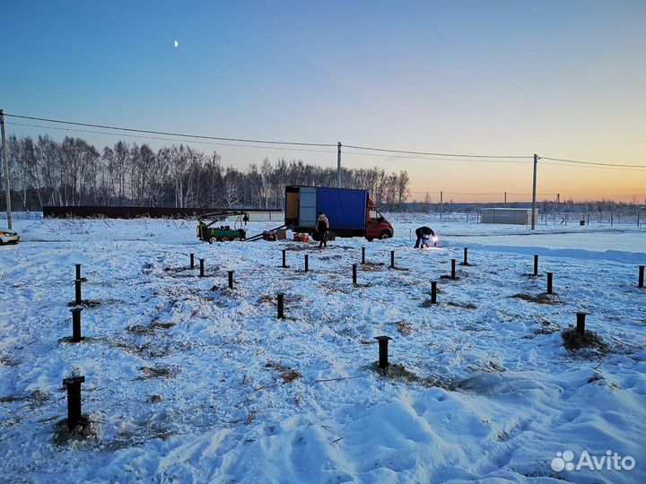 Винтовые сваи под ключ установка