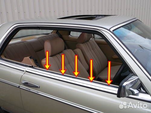 Уплотнительные бархотки Мерседес W 123 купе