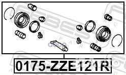 Ремкомплект задн суппорта toyota corolla (00-08