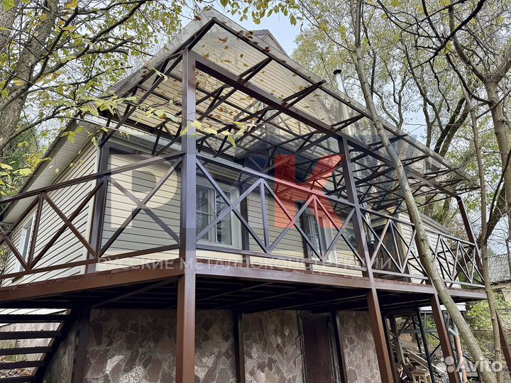 Навесы террасы из мпк