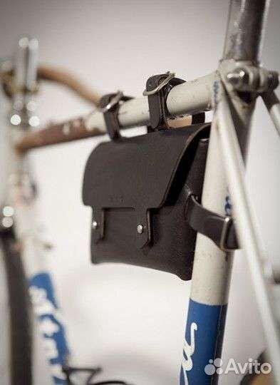Сумка для велосипеда на раму из кожи