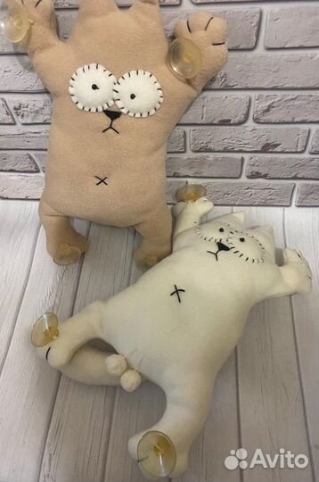 Мягкая игрушка кот на стекло