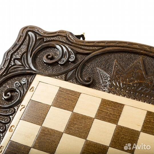 Шахматы и нарды резные Демир 40 х 46 см бук Армения 62718