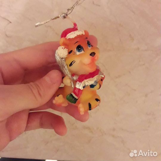 Свечи фигурные, собака, кролик, тигр, шар, снег