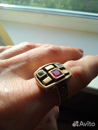 Серебряный комплект с позолотой