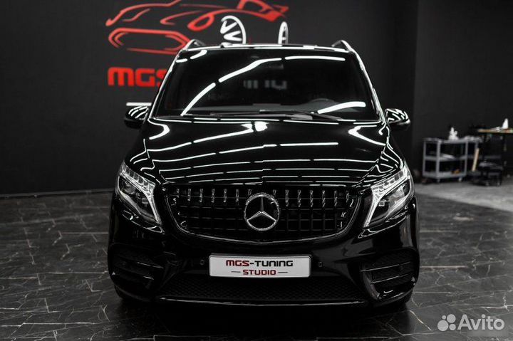 Решетка в стиле GT Black Mercedes V class W447 19+