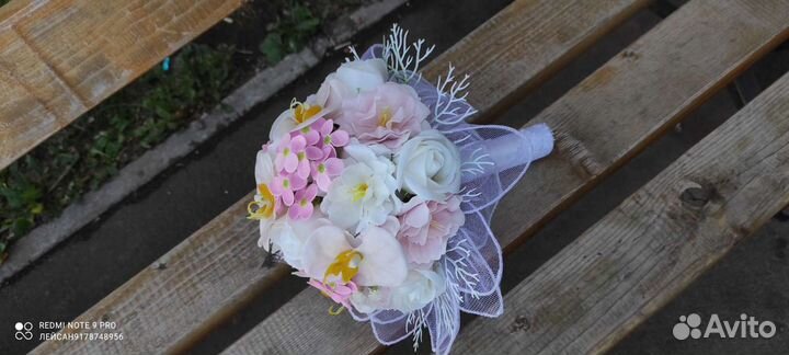 Букет для невесты дублёр бутоньерка