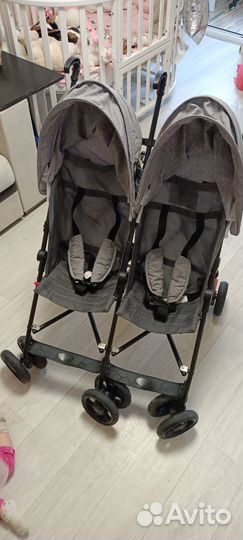 Коляска- трость для двойни Prammy Duble