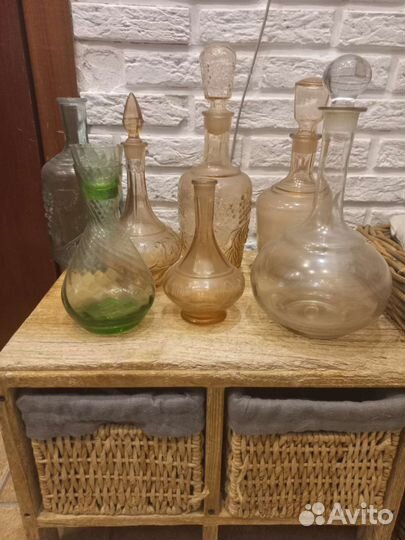 Графин СССР цветное стекло