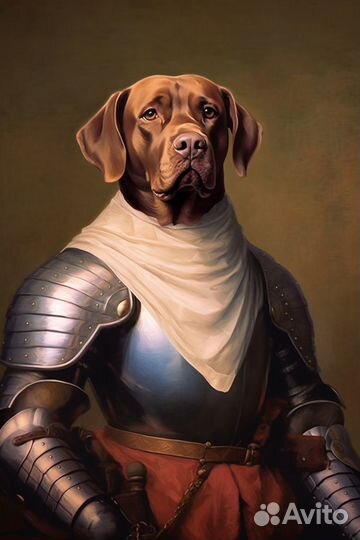 Портрет питомца, midjourney, фотошоп